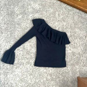 REBECCA TAYLOR ONE SHOULDER KNIT Sweater